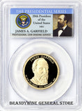 2011-S James Garfield Presidential Dollar PCGS Proof 69 Deep Cameo Obverse