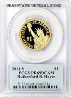 2011-S Rutherford Hayes Presidential Dollar PCGS Proof 69 Deep Cameo