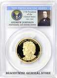 2011-S Andrew Johnson Presidential Dollar PCGS Proof 69 Deep Cameo Obverse