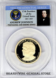 2011-S Andrew Johnson Presidential Dollar PCGS Proof 70 Deep Cameo Obverse