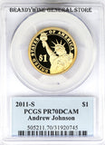 2011-S Andrew Johnson Presidential Dollar PCGS Proof 70 Deep Cameo
