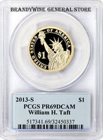 2013-S William Taft Presidential Dollar PCGS Proof 69 Deep Cameo