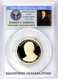 2014-S Warren Harding Presidential Dollar PCGS Proof 69 Deep Cameo Obverse