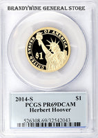 2014-S Herbert Hoover Presidential Dollar PCGS Proof 69 Deep Cameo