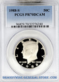 1988-S Kennedy Half Dollar PCGS Proof 70 Deep Cameo