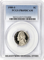 1980-S Jefferson Nickel PCGS Proof 69 Deep Cameo