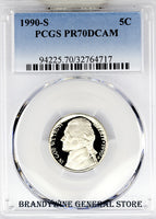 1990-S Jefferson Nickel PCGS Proof 70 Deep Cameo