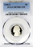 1990-S Jefferson Nickel PCGS Proof 70 Deep Cameo