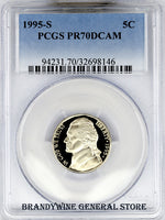 1995-S Jefferson Nickel PCGS Proof 70 Deep Cameo