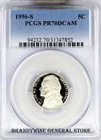 1996-S Jefferson Nickel PCGS Proof 70 Deep Cameo