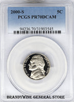 2000-S Jefferson Nickel PCGS Proof 70 Deep Cameo