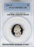 2001-S Jefferson Nickel PCGS Proof 69 Deep Cameo