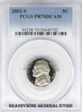 2002-S Jefferson Nickel PCGS Proof 70 Deep Cameo