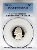 2003-S Jefferson Nickel PCGS Proof 70 Deep Cameo