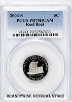 2004-S Jefferson Keel Boat Nickel PCGS Proof 70 Deep Cameo