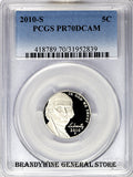 2010-S Jefferson Nickel PCGS Proof 70 Deep Cameo