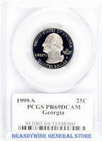 1999-S Georgia Statehood Quarter certified by PCGS at Proof 69 Deep Cameo