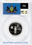 1999-S Pennsylvania Statehood Quarter certified by PCGS at Proof 70 Deep Cameo