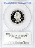 2003-S Maine Statehood Quarter PCGS Proof 69 Deep Cameo Obverse