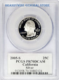 2005-S California Silver Statehood Quarter PCGS Proof 70 Deep Cameo Obverse