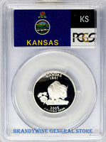 2005-S Kansas Silver Statehood Quarter PCGS Proof 70 Deep Cameo