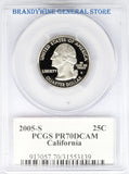 2005-S California Statehood Quarter PCGS Proof 70 Deep Cameo Obverse