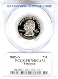 2005-S Oregon Statehood Quarter PCGS Proof 70 Deep Cameo Obverse
