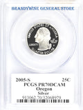 2005-S Oregon Silver Statehood Quarter PCGS Proof 70 Deep Cameo Obverse