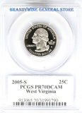 2005-S West Virginia Quarter PCGS Proof 70 Deep Cameo Obverse