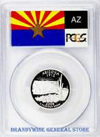 2008-S Arizona Silver Quarter PCGS Proof 70 Deep Cameo