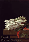 Asparagus and Red Currants on Stone Ledge by Adriaen Coorte Art Print