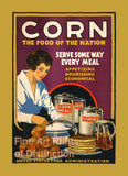 Corn the Food of a Nation Advertising Poster art print
