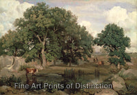 Art Print of Forest of Fontainebleau by Jean Baptiste-Camille Corot