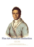An archival art Print of David Vann Cherokee Chief Native American Portrait 