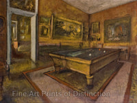 Art Print of Billiard Room at Menil - Hubert by Edgar Degas