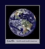 Poster of Planet Earth as seen from outer space with a large Hurricane covering Texas