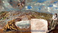 View and Plan of Toledo painting by El Greco Art Print