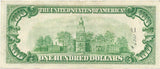 Fr 2151-G One Hundred Federal Reserve Note 1928A EF Reverse