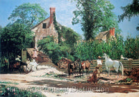 art print of Old Virginia painting by Frank Buchser  showing old farmstead