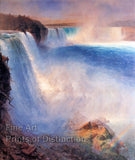 An archival premium Quality art Print of Niagara Falls from the American Side by Frederic Edwin Church