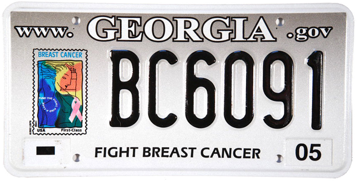 2005 Georgia Breast Cancer License Plate