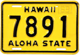 1969 Hawaii Motorcycle License Plate