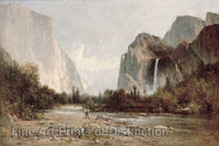 archival art Print of Yosemite Bridal Veil Falls by Thomas Hill