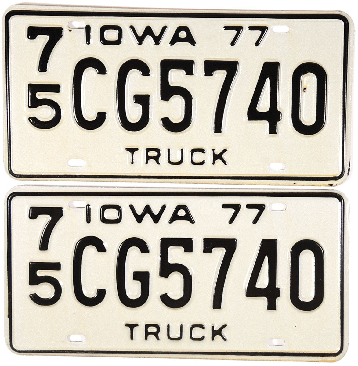 1977 Iowa Truck License Plates