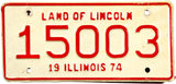 1974 Illinois Motorcycle License Plate