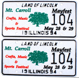 1994 Illinois Mt. Carroll Mayfest License Plates