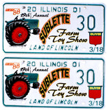 2001 Illinois Farm Toy Show License Plates