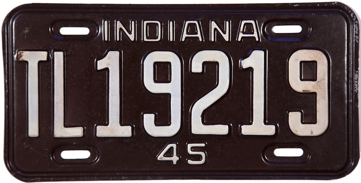 1945 Indiana Trailer License Plate