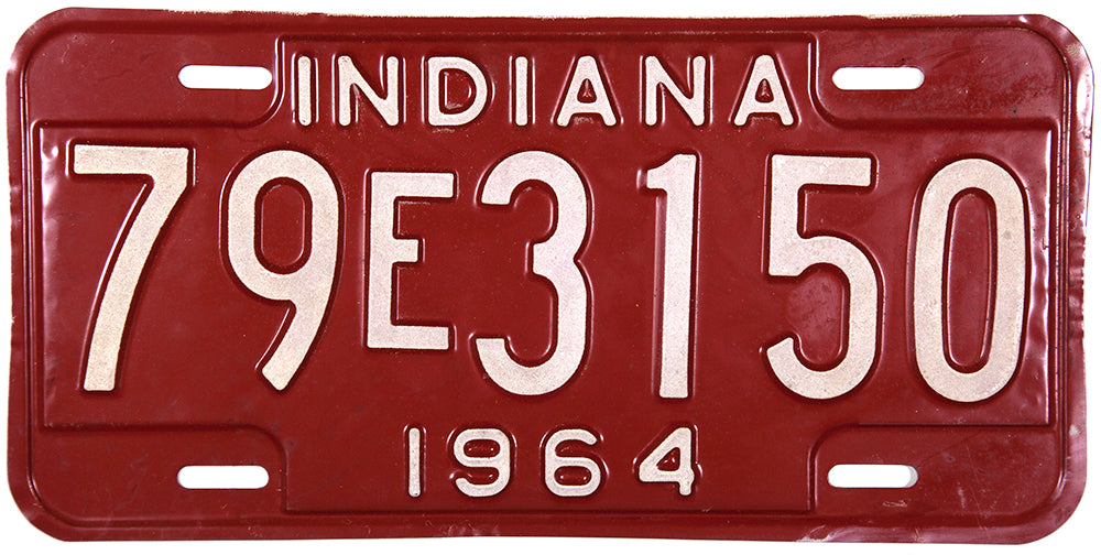1964 Indiana License Plate Tippecanoe County 79 Excellent Minus 