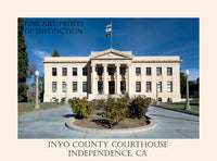 Art Poster of the Inyo County Courthouse in Independence, California
